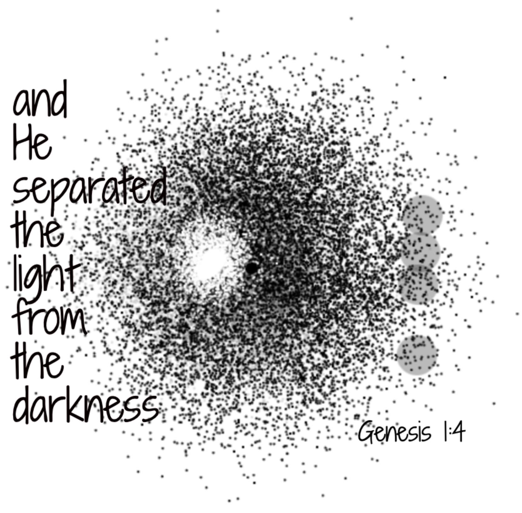 He separated light from darkness