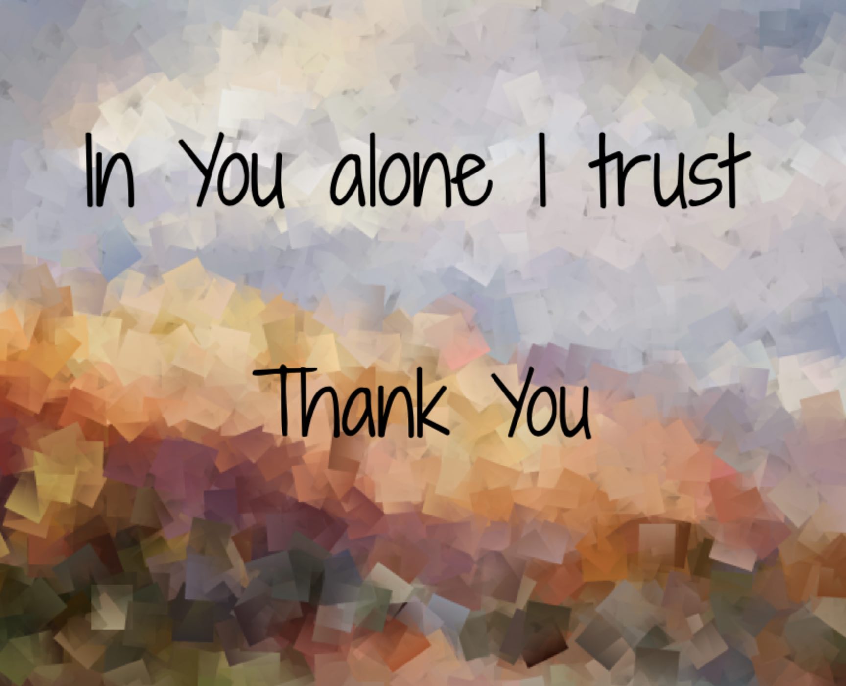 Trust and thanks prayer